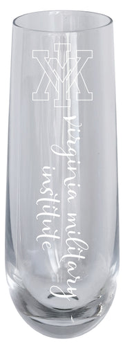 VMI Keydets 10oz Engraved Champagne Flute Officially Licensed Collegiate Product 2-Pack