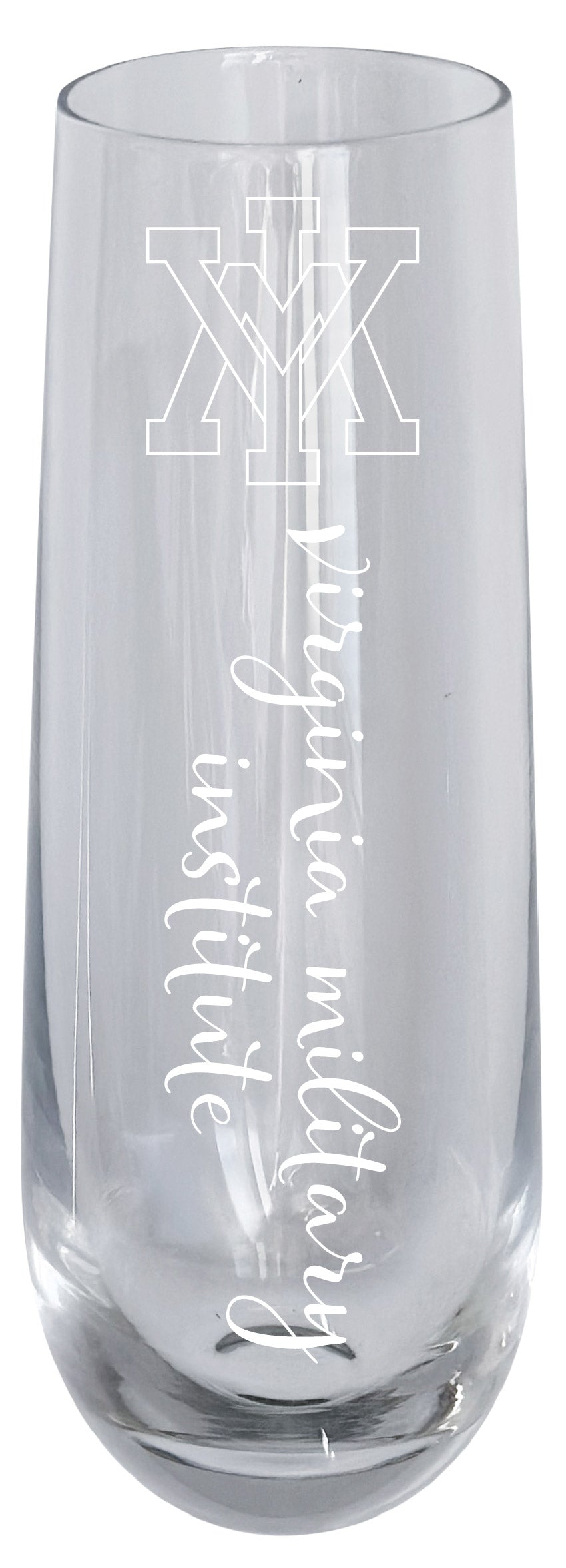 VMI Keydets 10oz Engraved Champagne Flute Officially Licensed Collegiate Product 2-Pack