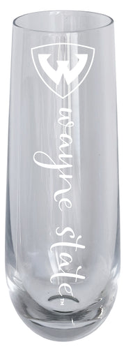 Wayne State 10oz Engraved Champagne Flute Officially Licensed Collegiate Product Single