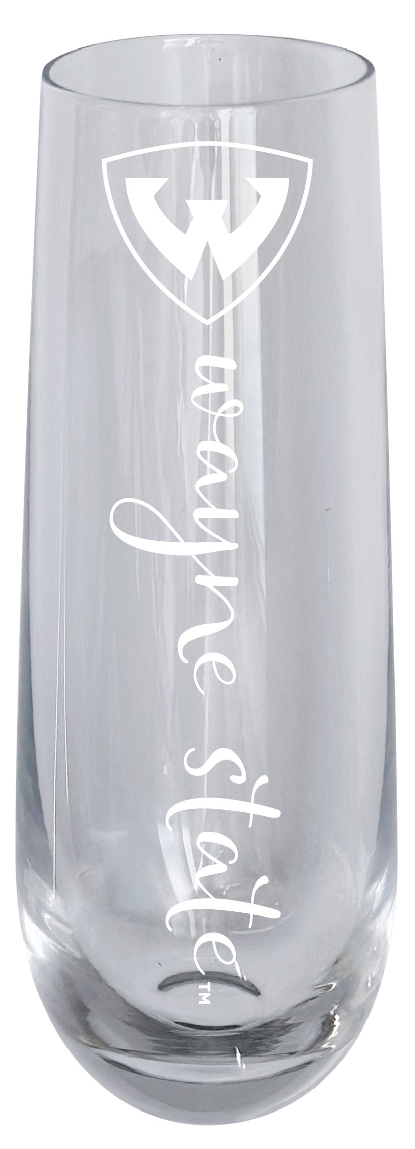 Wayne State 10oz Engraved Champagne Flute Officially Licensed Collegiate Product Single