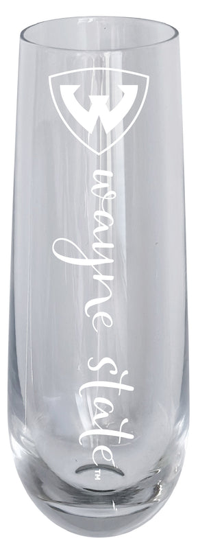 Wayne State 10oz Engraved Champagne Flute Officially Licensed Collegiate Product Single