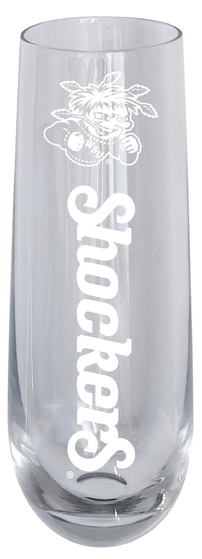 Wichita State Shockers 10oz Engraved Champagne Flute Officially Licensed Collegiate Product Single