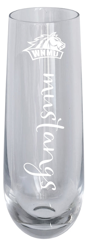 Western New Mexico University 10oz Engraved Champagne Flute Officially Licensed Collegiate Product 2-Pack