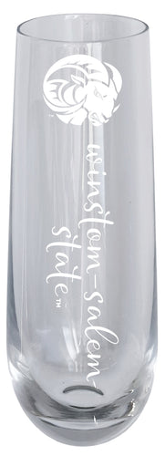 Winston-Salem State 10oz Engraved Champagne Flute Officially Licensed Collegiate Product 2-Pack