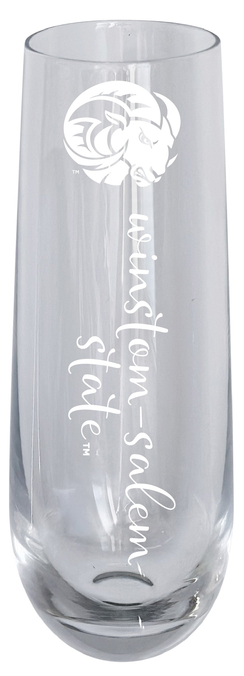 Winston-Salem State 10oz Engraved Champagne Flute Officially Licensed Collegiate Product 2-Pack
