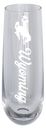 University of Wyoming 10oz Engraved Champagne Flute Officially Licensed Collegiate Product Single