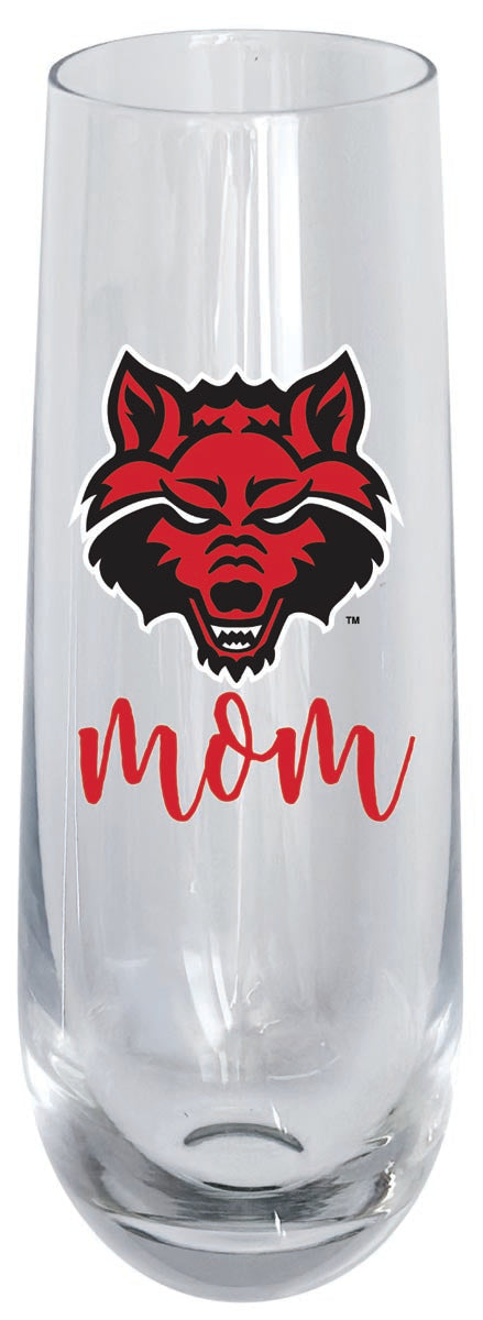 Arkansas State 10oz Stemless Flute Mom Design Officially Licensed 4-Pack