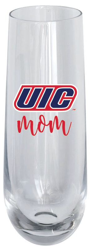University of Illinois at Chicago 10oz Stemless Flute Mom Design Officially Licensed 4-Pack