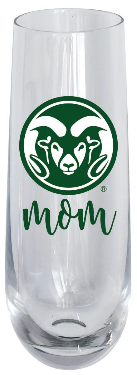 Colorado State Rams 10oz Stemless Flute Mom Design Officially Licensed Single