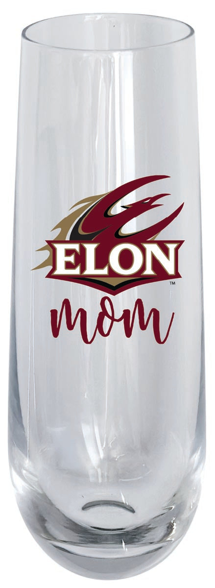 Elon University 10oz Stemless Flute Mom Design Officially Licensed Single