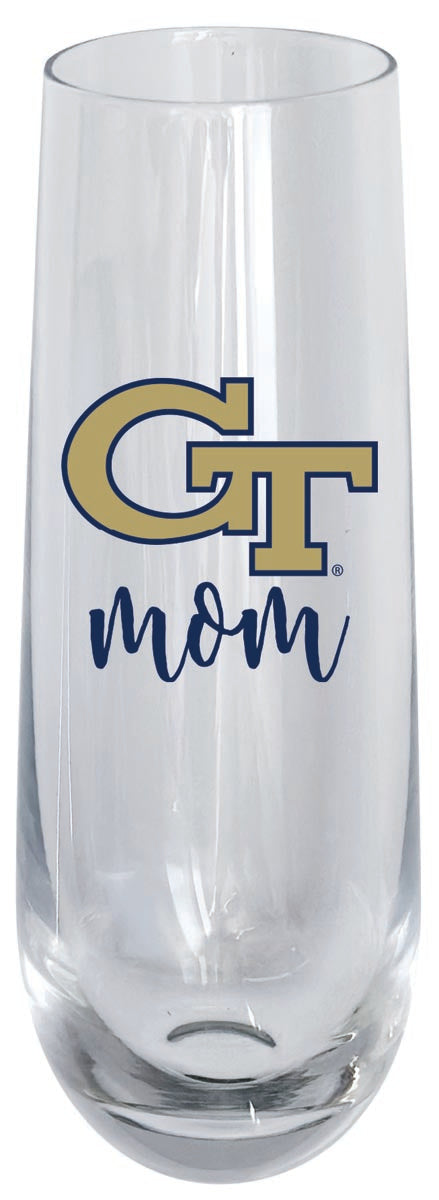 Georgia Tech Yellow Jackets 10oz Stemless Flute Mom Design Officially Licensed Single