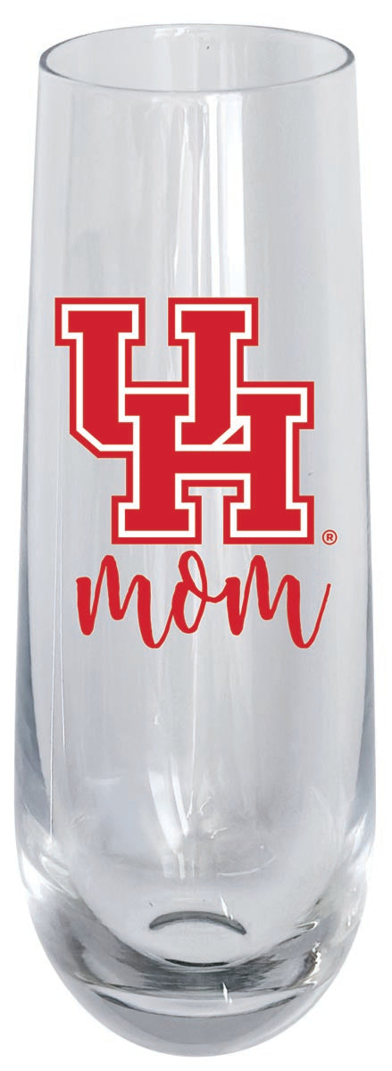 University of Houston 10oz Stemless Flute Mom Design Officially Licensed 4-Pack