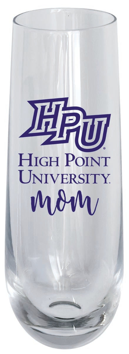 High Point University 10oz Stemless Flute Mom Design Officially Licensed 4-Pack