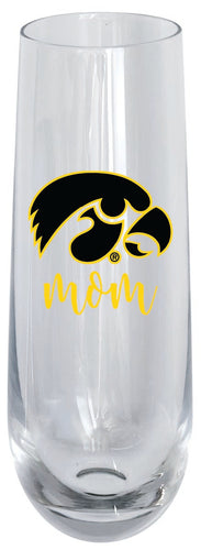 Iowa Hawkeyes 10oz Stemless Flute Mom Design Officially Licensed Single