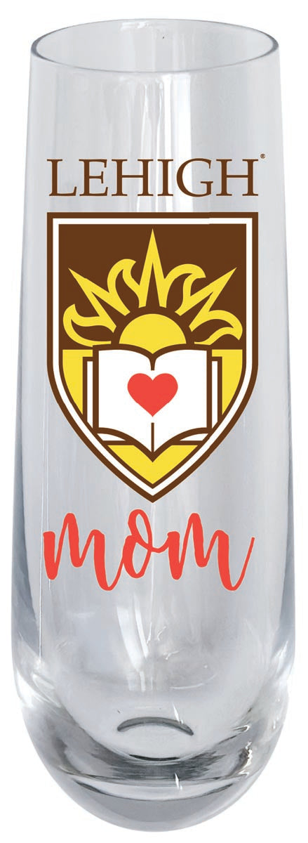 Lehigh University Mountain Hawks 10oz Stemless Flute Mom Design Officially Licensed Single