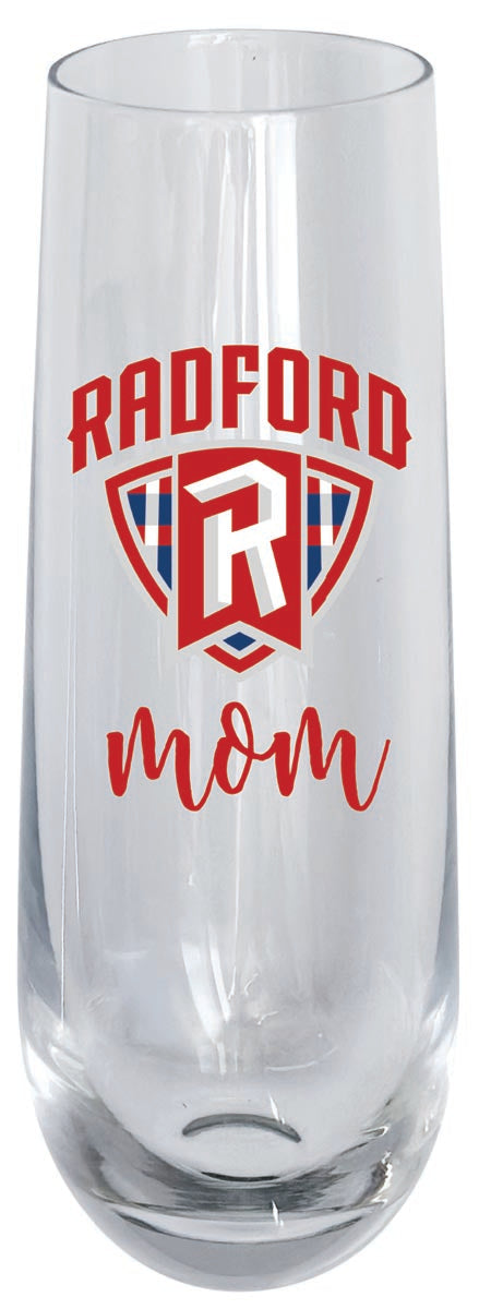 Radford University Highlanders 10oz Stemless Flute Mom Design Officially Licensed Single