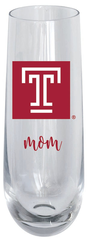 Temple University 10oz Stemless Flute Mom Design Officially Licensed Single