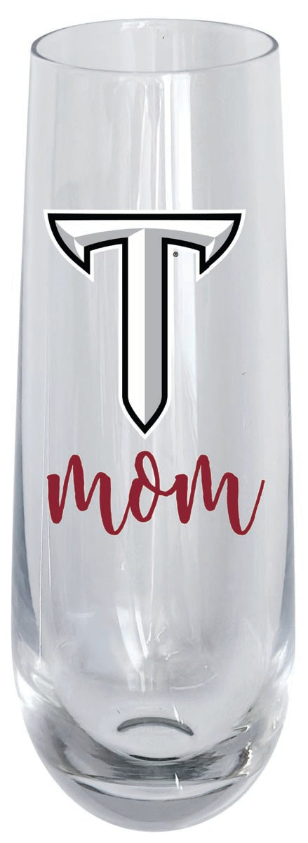 Troy University 10oz Stemless Flute Mom Design Officially Licensed 4-Pack