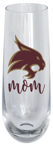 Texas State Bobcats 10oz Stemless Flute Mom Design Officially Licensed Single