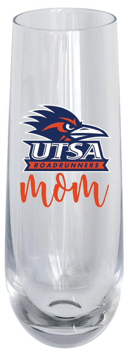 UTSA Roadrunners 10oz Stemless Flute Mom Design Officially Licensed 4-Pack