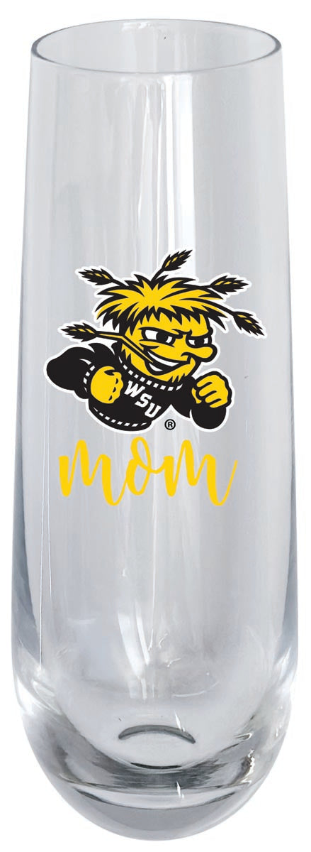 Wichita State Shockers 10oz Stemless Flute Mom Design Officially Licensed Single