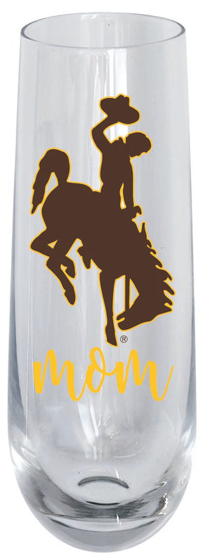 University of Wyoming 10oz Stemless Flute Mom Design Officially Licensed 2-Pack
