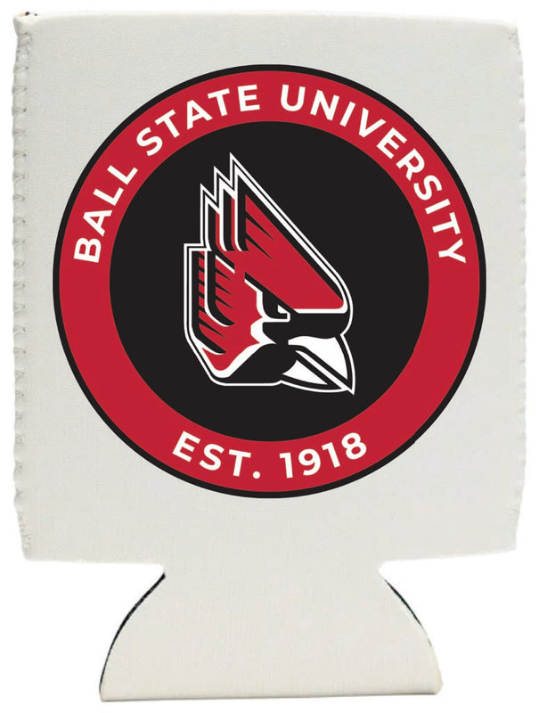 Ball State University Neoprene Can Hugger White Officially Licensed Collegiate Product Single