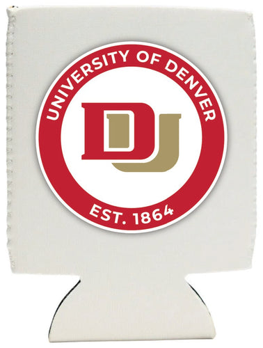 University of Denver Pioneers Neoprene Can Hugger White Officially Licensed Collegiate Product Single