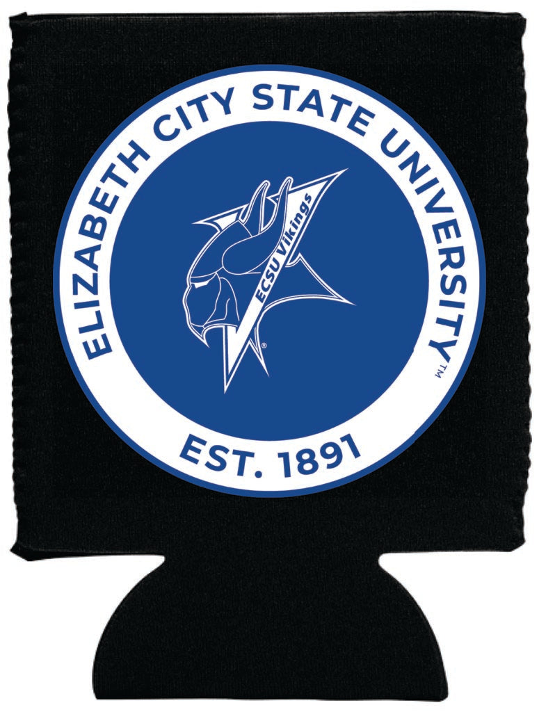 Elizabeth City State University Neoprene Can Hugger Black Officially Licensed Collegiate Product 4-Pack