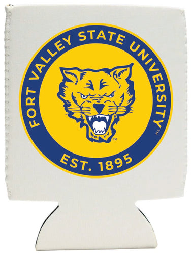 Fort Valley State University Neoprene Can Hugger White Officially Licensed Collegiate Product Single