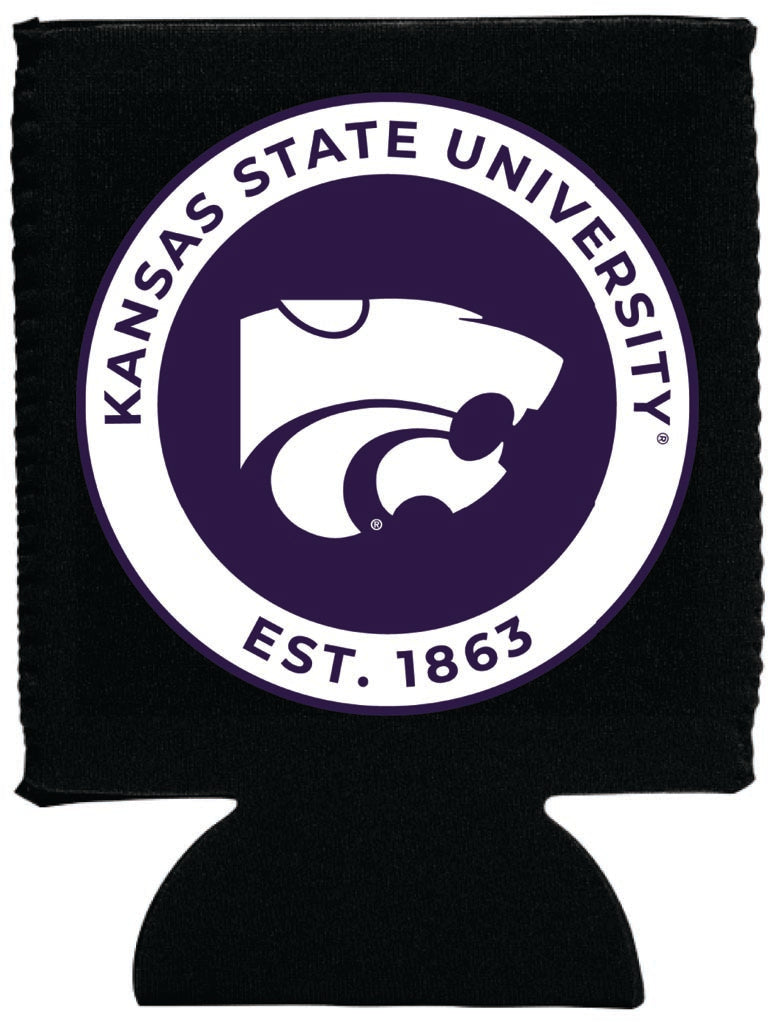 Kansas State Wildcats Neoprene Can Hugger Black Officially Licensed Collegiate Product 4-Pack