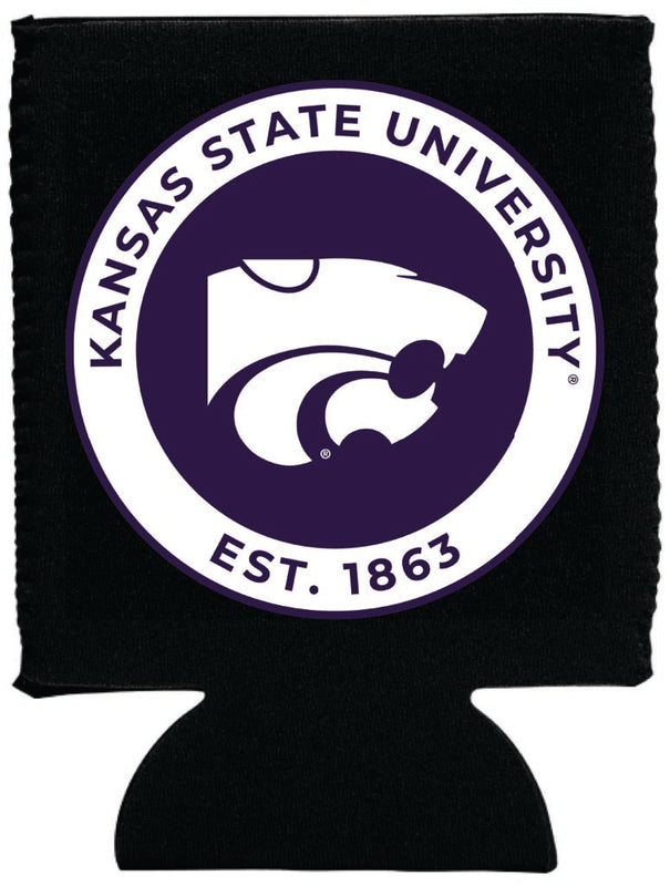 Kansas State Wildcats Neoprene Can Hugger Black Officially Licensed Collegiate Product 4-Pack