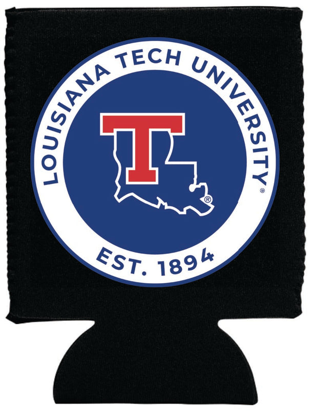 Louisiana Tech Bulldogs Neoprene Can Hugger Black Officially Licensed Collegiate Product 4-Pack
