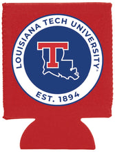 Load image into Gallery viewer, Louisiana Tech Bulldogs Neoprene Can Hugger  Officially Licensed Collegiate Product
