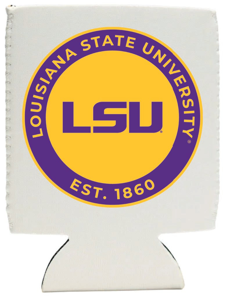 LSU Tigers Neoprene Can Hugger White Officially Licensed Collegiate Product Single