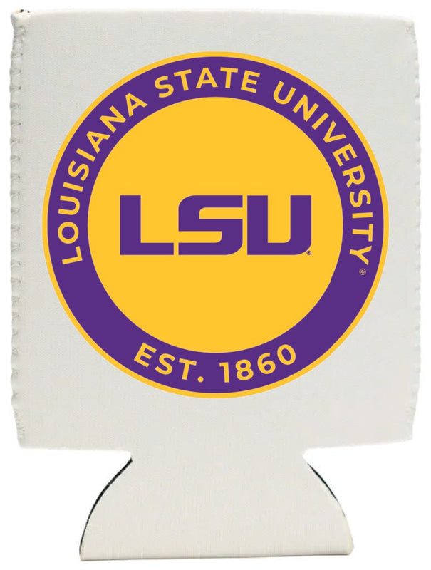 LSU Tigers Neoprene Can Hugger White Officially Licensed Collegiate Product Single