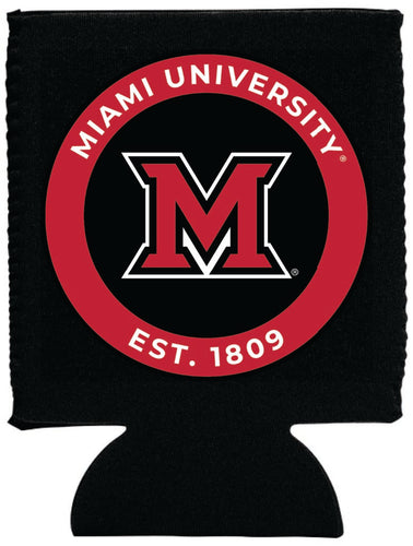 Miami University of Ohio Neoprene Can Hugger Black Officially Licensed Collegiate Product 2-Pack
