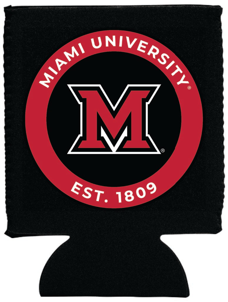 Miami University of Ohio Neoprene Can Hugger Black Officially Licensed Collegiate Product 2-Pack