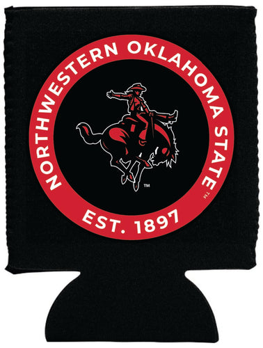 Northwestern Oklahoma State University Neoprene Can Hugger Black Officially Licensed Collegiate Product 4-Pack