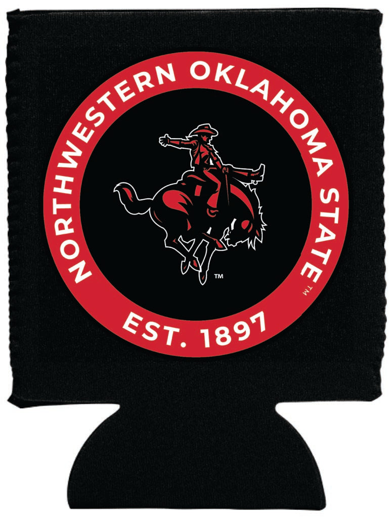Northwestern Oklahoma State University Neoprene Can Hugger Black Officially Licensed Collegiate Product 4-Pack