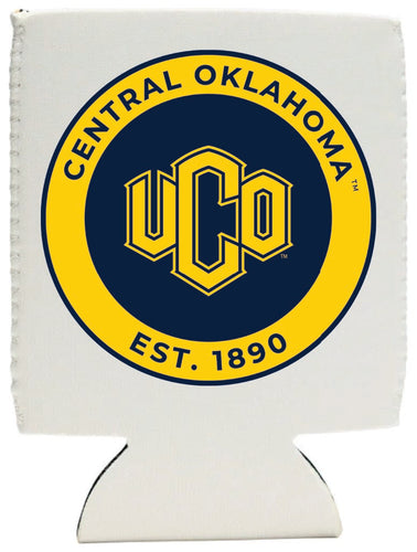 University of Central Oklahoma Bronchos Neoprene Can Hugger White Officially Licensed Collegiate Product 2-Pack