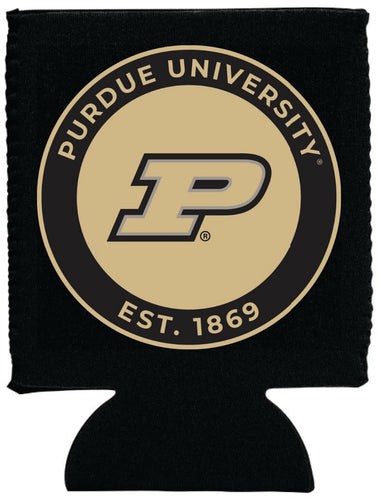 Purdue Boilermakers Neoprene Can Hugger Black Officially Licensed Collegiate Product 2-Pack