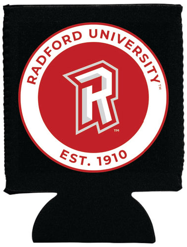 Radford University Highlanders Neoprene Can Hugger Black Officially Licensed Collegiate Product 4-Pack