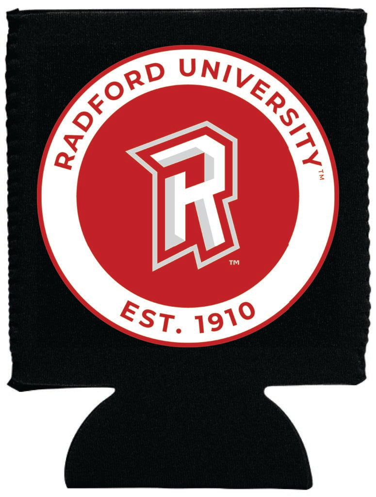 Radford University Highlanders Neoprene Can Hugger Black Officially Licensed Collegiate Product 4-Pack