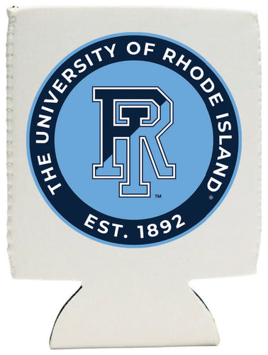Rhode Island University Neoprene Can Hugger White Officially Licensed Collegiate Product 4-Pack