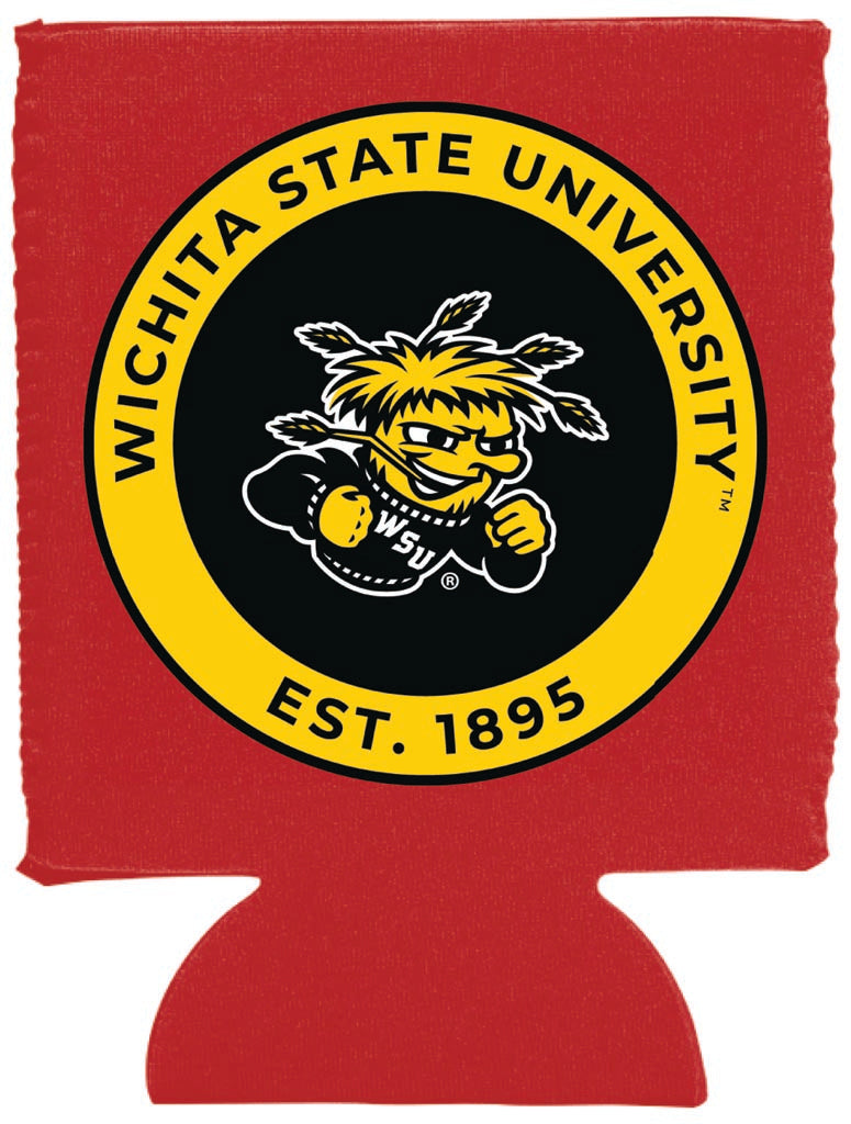 Wichita State Shockers Neoprene Can Hugger White Officially Licensed Collegiate Product 4-Pack