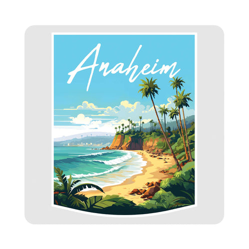 Anaheim California Design B Souvenir 4x4-Inch Coaster Acrylic 4 Pack 