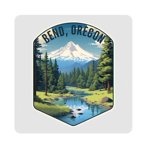 Bend Oregon Design B Souvenir 4x4-Inch Coaster Acrylic 4 Pack 