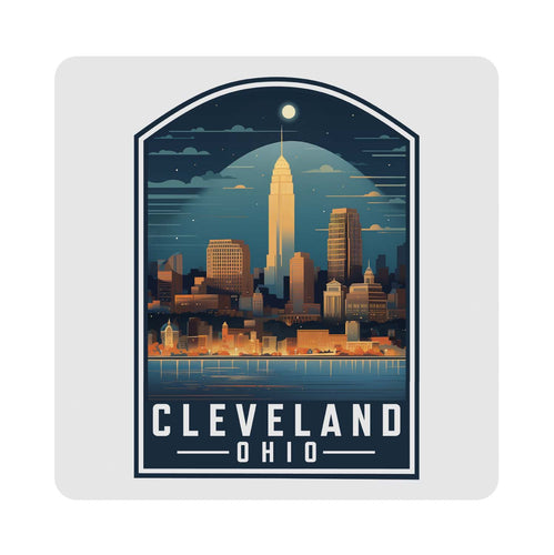 Cleveland Ohio Design A Souvenir 4x4-Inch Coaster Acrylic 4 Pack 