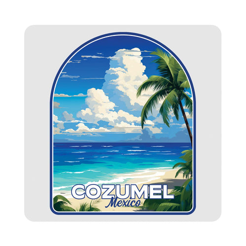 Cozumel Mexico Design C Souvenir 4x4-Inch Coaster Acrylic 4 Pack 